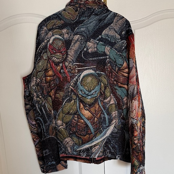 Artistic Urban Print Men's Lightweight Jacket - Picture 4 of 5